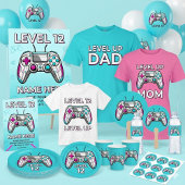 Level Up Gamer Birthday – Video Game Party Favor  ラウンドシール