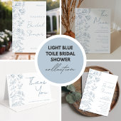 Light Blue Toile Bridal Shower Invitation 招待状