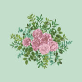 ライトグリーン淡い色の&ピンク牡丹バラフローラ結婚ズ サテンリボン