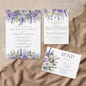 エレガントライトパープルラベンダーバラフローラ結婚ズ ラウンドシール (この独立クリエイターのコレクションをカスタマイズ。)