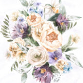 パープルピーニーワイルドフラワー素朴婚約パーティ 招待状