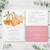 アフリカのクイーンユリのオレンジピンク結婚アートの詳細 エンクロージャーカード (この独立クリエイターのコレクションをカスタマイズ。)