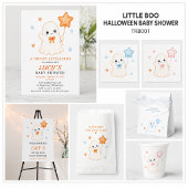 Little Boo Ghost | 男の子のハロウィン・ベビーシャワー 招待状