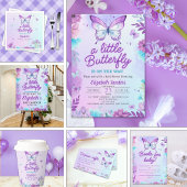 Butterfly Baby Shower Napkins | Pink & Purple スタンダードカクテルナプキン