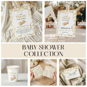 Little Cannoli Neutral Beige Italian Baby Shower 招待状