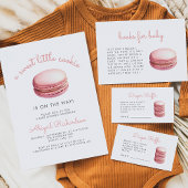 Pink Macaron Baby Shower Books Enclosure Card エンクロージャーカード