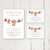 リトルカウボーイのベビーシャワー - ライブラリーのために スクエアシール