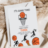 Basketball Birthday Party Invitation 台座サイン