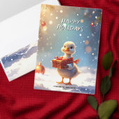 Little Duck Holiday Table Runner ミディアムテーブルランナー (この独立クリエイターのコレクションをカスタマイズ。)