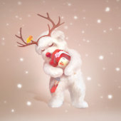 トナカイのガールハギングドッグ〔雄ジカの〕枝角 キッチンタオル