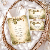 Little Hunter Woodland Baby Shower 招待状