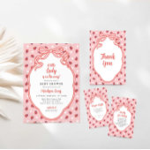 小さな淑女がやってくる！ベビーシャワーの招待状 招待状