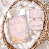 Little Princess Celestial Baby Shower 招待状