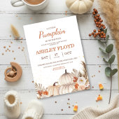 Little Pumpkin Baby Shower Diaper Raffle Ticket エンクロージャーカード