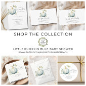 ブルーカボチャ男の子おむつラッフルベビーシャワー エンクロージャーカード