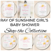 A Little Ray Of Sunshine Baby Shower ラウンドシール