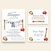 Baseball Baby Shower Invitation - A Little Slugger 招待状