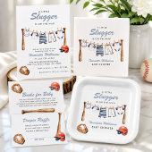 Baseball Baby Shower Invitation - A Little Slugger 招待状