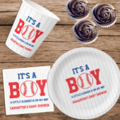 リトルスラッガー野球少年の赤ちゃんシャワー 招待状