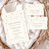 ittle Sprout Garden Party Baby Shower 招待状