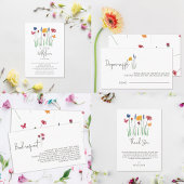 リトルワイルドフラワーかわいらしベビーガールベビーシャワー スクエアペーパーコースター