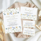 小さな野生の花のフローラ中性の赤ちゃんシャワー アクリル招待状