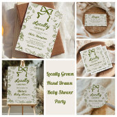 Locally Grown Hand Drawn Baby Shower 招待状