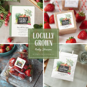 Locally Grown Rustic Farmer's Market スクエアシール