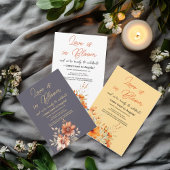 ボホシックテラコッタフローラブライダルシャワーレシピ エンクロージャーカード