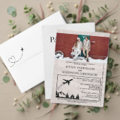 ブラックスウェーデンパスポート結婚式招待状 招待状 (この独立クリエイターのコレクションをカスタマイズ。テスト)