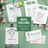 Love Is a Perfect Match Tennis Bridal Shower Favor ラウンドシール