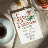 Love Is Brewing Bridal Shower Terracotta Coffee  ギフトタグ