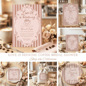 Love Is Brewing Coffee Bridal Shower 招待状