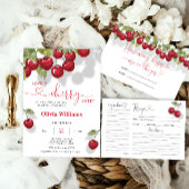 さくらんぼアドバイスとウィッシュブライダルシャワーカード