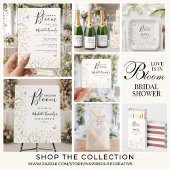 水彩花卉恋爱盛开 婚前庆祝会 ラベル