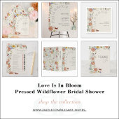 QR Code Love Is In Bloom Wildflower Bridal Shower 招待状