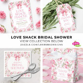 ミセス恋しく思ブライダルシャワーにピンクの弓 招待状