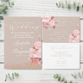 シックエレガントバラ結婚の座席空白のチャート (この独立クリエイターのコレクションをカスタマイズ。)