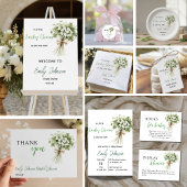 Lucky Charm Bridal Shower Party Napkins Greenery スタンダードカクテルナプキン