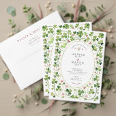 ラッキークローバー&ハート結婚ズ詳細囲い エンクロージャーカード (この独立クリエイターのコレクションをカスタマイズ。テスト)