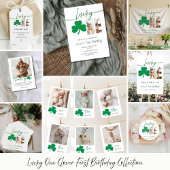 Personalized First Birthday Shamrock Photo Party  ペーパープレート