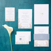 Lush Blue Boho Wildflowers Elegant Wedding フェイバーバッグ (この独立クリエイターのコレクションをカスタマイズ。)