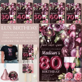 高級パーソナライズされたワイン&バルーン50誕生日 フェイバーボックス