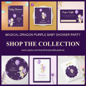 紫色の星紫色の星空の夜の赤ちゃんシャワー スタンダードカクテルナプキン