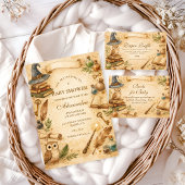 Magical Spellbook Wizard Baby Shower 招待状