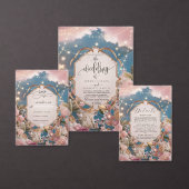 魔法の星と輝モダンき結婚の 出欠カード (この独立クリエイターのコレクションをカスタマイズ。)