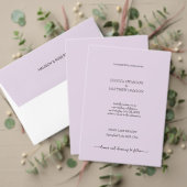 マグノリアパステルパープルバイオレットパレット水彩画 オールインワン招待状 (この独立クリエイターのコレクションをカスタマイズ。テスト)