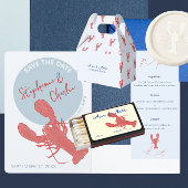 ロブスターメイン結婚式の日付を保存 招待状