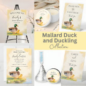 Mallard Duck with Duckling Baby Shower Table Sign 台座サイン