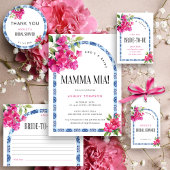 Mamma Mia Floral Bridal Shower Recipe ポスター